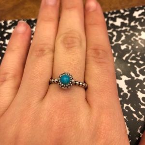 Pandora Ring with blue/teal stone